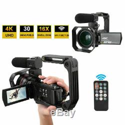 HDR-AE8 3 4K HD 16X WiFi Digital Video Camera Recorder Remote Control Camcorder