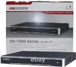 HIKVISION H. 265 8-Channel PoE 4K NVR, Plug & Play-DS-7608NI-K2/8P 4TB Hard Drive