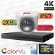 Hikvision Hilook 8mp 4k Cctv Full System Kit Viper Colorvu Cameras 24/7 Colour