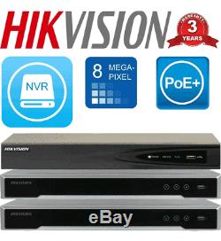 HIKVISION NVR 4/8/16CH CCTV 4K 8MP Network Video Recorder Home Outdoor IP PoE UK