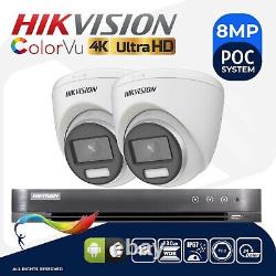 Hikvision 4K ColorVu Fixed Turret Camera A. I Digital Video Recorder POC DVR Kit