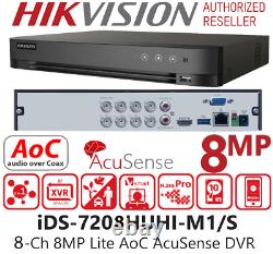 Hikvision DS-7204HUHI-M1 8 4 Channel CCTV Recorder TVI Turbo HD 4CH 8MP DVR