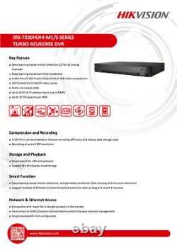 Hikvision DS-7204HUHI-M1 8 4 Channel CCTV Recorder TVI Turbo HD 4CH 8MP DVR