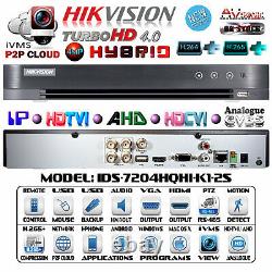 Hikvision Turbo HD 4 Ch 4MP DVR TVI, CVI, AHD, CVBS, IP 6MP iDS-7204HQHI-K1-2S