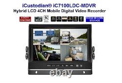 Hybrid 1080P MDVR HD 7 LCD Screen Taxi Truck CCTV Video Recorder 512GB SD