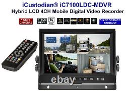 ICustodian iC7100LDC-MDVR Hybrid 1080P HD 10 LCD Screen Video Recorder 4 Camera