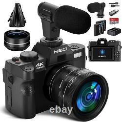 NBD Digital camera 4K 16X Compact Camera Autofocus with Wide Angle & Macro Lens