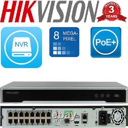 NEW HIKVISION CCTV NVR IP POE System 4/8/16CH Way 4K 8MP Video Recorder Security