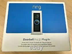 NEW MODEL Smart Ring Doorbell Pro 2 with Plug-in Adapter Full HD+ Video 1536p
