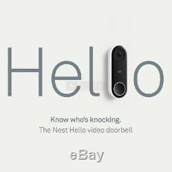 Nest NC5100GB Hello Video Doorbell Video Recording and Motion Sensor Black