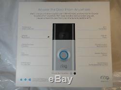 New Ring Video Doorbell 2 1080hd Night Vision 2 Face Plates Brand New, Sealed