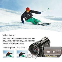 ORDRO AC3 4K WiFi Digital Video Camera Camcorder 24MP 30X Zoom IR Recorder WN