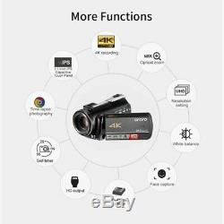 ORDRO AC5 4K WiFi Digital Video Camera Camcorder Recorder DV 24MP 3.1 Inch D3I2
