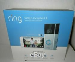 RING Doorbell 2, 1080 HD Factory Sealed! Bronze + Nickel in Pkg + Solar Charger
