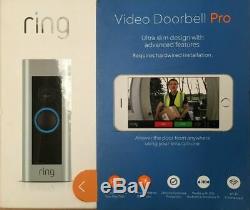 RING VIDEO DOORBELL 2 PRO Wi Fi 1080P HD Motion Detection 2 Way Audio/ANGLE KIT