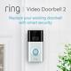 Ring Doorbell 2 Hd Video (2-way Talk) Motion Detect Built-in Wi-fi & Camera New
