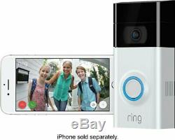 Ring Video Doorbell 2 Satin Nickel 1080p Brand New Factory Sealed
