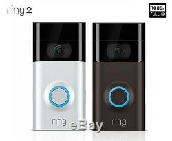Ring Video Doorbell 2 Wi-Fi 1080p HD Camera with Motion Sensors BRAND NEW IN BOX