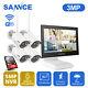 Sannce 3mp Wireless Cctv Camera System 4ch 10.1lcd Monitor Nvr Home Security