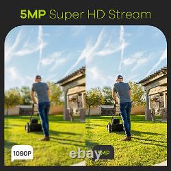 SANNCE 5MP Super HD Home Audio CCTV Security Camera System 8CH DVR Night Vision