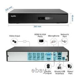 SANNCE 5-in-1 8CH CCTV 1080P Digital Video Recorder DVR (WD 2TB HD) 389