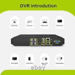 SANNCE 8CH 1080P Lite DVR Remote CCTV Video Recorder For Home Security System