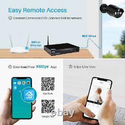 SMART CCTV System DVR Video Recorder 4 Outdoor Cameras HD Home Security WIFI UK