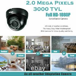 SMART CCTV System DVR Video Recorder 4 Outdoor Cameras HD Home Security WIFI UK
