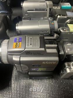 SONY Digital Video Camera Recorder-Digital Still Camera LOT OF 10 with 4 SONY BAGS