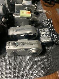 SONY Digital Video Camera Recorder-Digital Still Camera LOT OF 10 with 4 SONY BAGS