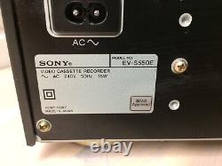 SONY EV-S550E Digital HiFi-Stereo Video8 Cassette Recorder FAULTY