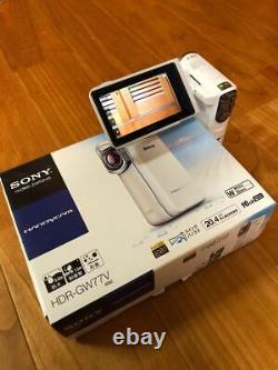 SONY HDR-GW77V White Digital HD Video Camera Recorder Handycam