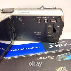 SONY Handycam HDR-CX560V Digital HD Video Camera Recorder Silver From Japan Used