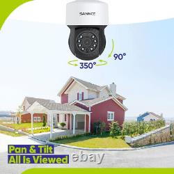 Sannce Pan Tilt 1080p Cctv Camera System 8ch Video Dvr Record Ai Human Detection