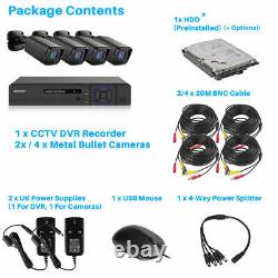 Smart 1080P CCTV Camera System HD 5MP Lite DVR Home Security With 1TB Hard Drive
