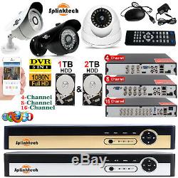 Smart 4/8/16 Channel Cctv Dvr Digital Video Recorder Security System Kit+1/2 Hdd