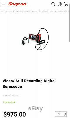 Snap-on Tools BK6500 Video/Still Recording Digital Borescope Video Scope Auto