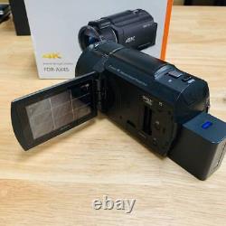 Sony FDR-AX45 Digital 4K Video Camera Recorder Handy Cam Used Black Tested Japan