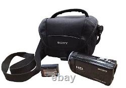 Sony HDR CX380 Digital HD Video Camera Recorder Touchscreen Battery, Case Tested