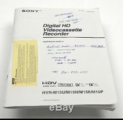 Sony HVR-M15U NTSC/PAL 1080i HDV DVCAM DV Digital Video Player Recorder-LOW HRS