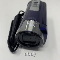 Sony Handycam DCR-SX45 Digital Video Camera Recorder Blue 2000x Zoom Carl Zeiss