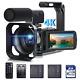 Uhd 4k Video Camera & 42mp Photo Camcorder Digital Camera Recorder Mic&lens Hood