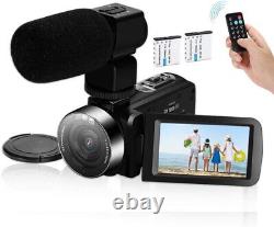 ULTRA HD Video Camcorder Vlogging Camera 16X Digital Zoom with Microphone Remote