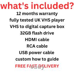 VHS Video Player Recorder Kit One Button Copy VHS to Digital MP4 FAST Quality