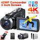 Video Camera 4k 42mp Camcorder Digital Vlogging Cam Video Recorder For Youtube