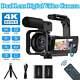 Video Camera 4k Camcorder 56mp 16x Digital Zoom Vlogging Recorder Touch Screen