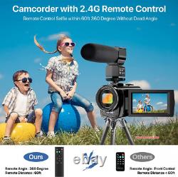 Video Camera Camcorder Digital YouTube Vlogging Recorder FHD Black