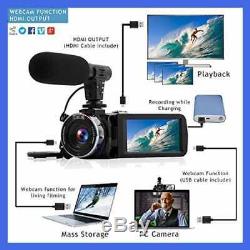 Video Camera Camcorder Digital Youtube Vlogging Recorder Ultra HD 2.7K 30FPS 30M