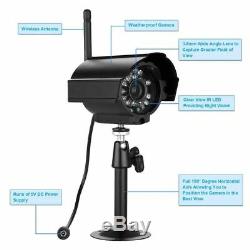 Wireless Cctv Camera Dvr Lcd 4 Digital Video Security System Outdoor Monitor 7