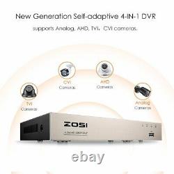 ZOSI 1080P HD 8CH DVR Video Recorder 1TB Remote for Home Security CCTV Camera UK